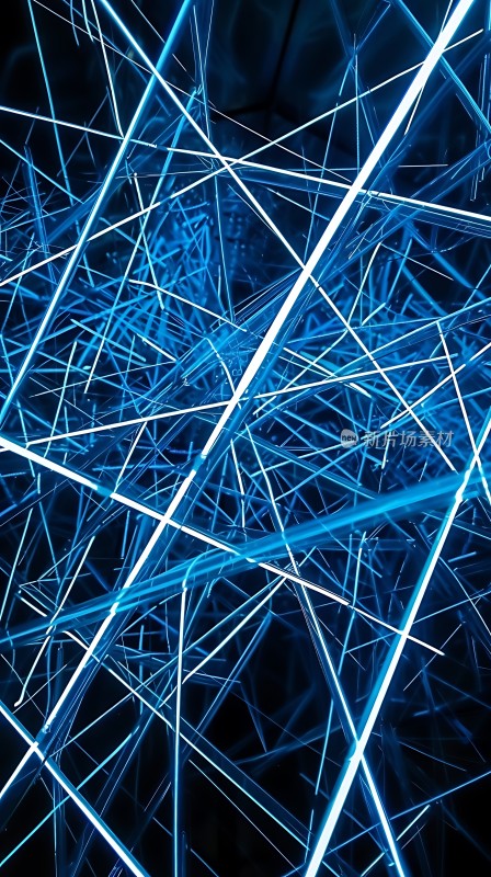 蓝色光束交织