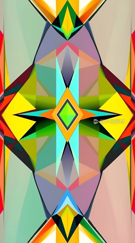 多彩几何艺术图案