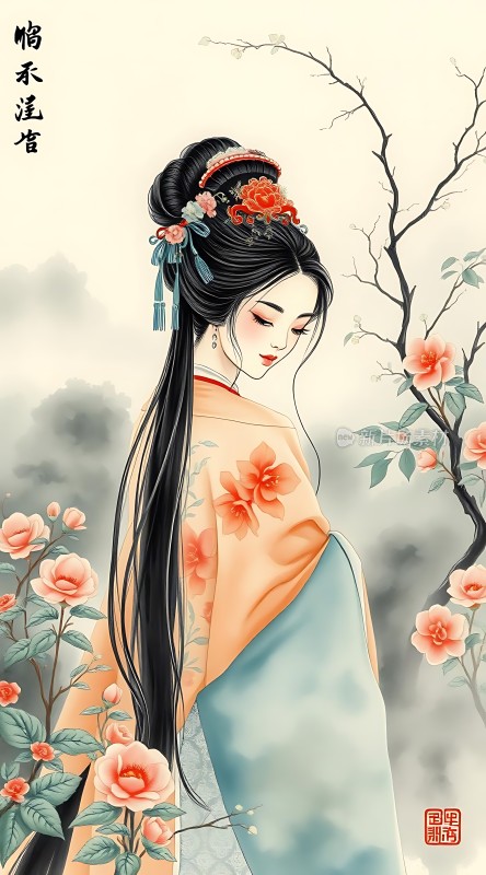 花影轻舞佳人如梦