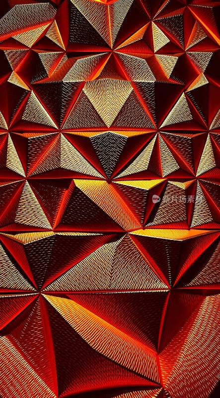 红色几何图案艺术