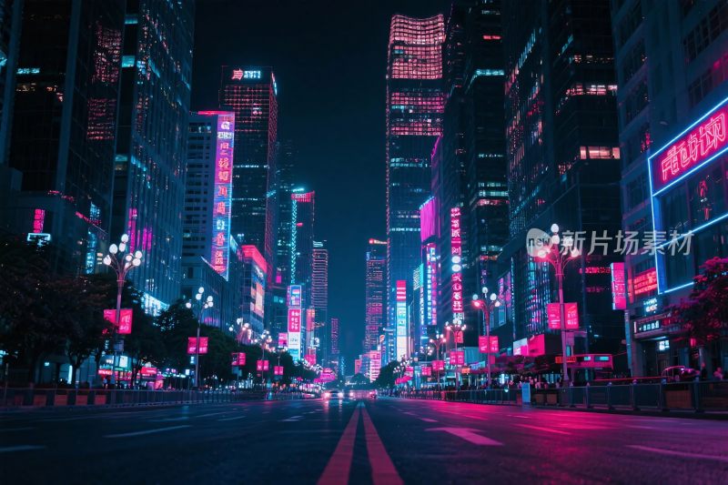 都市霓虹夜景