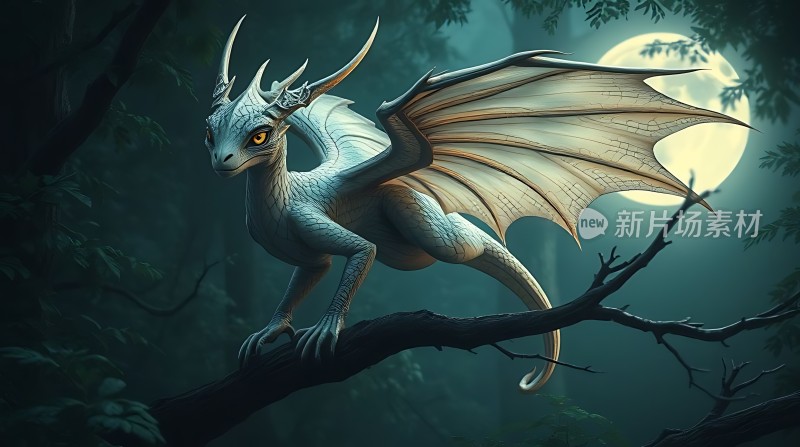 神秘森林中的梦幻龙