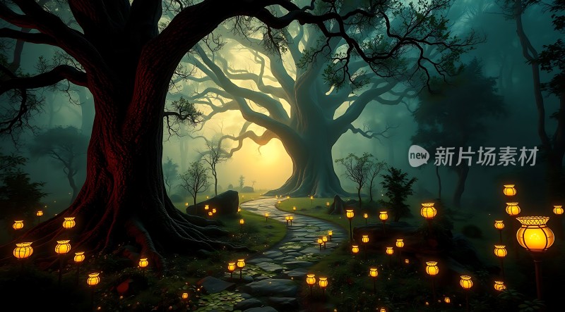 神秘森林光影之旅