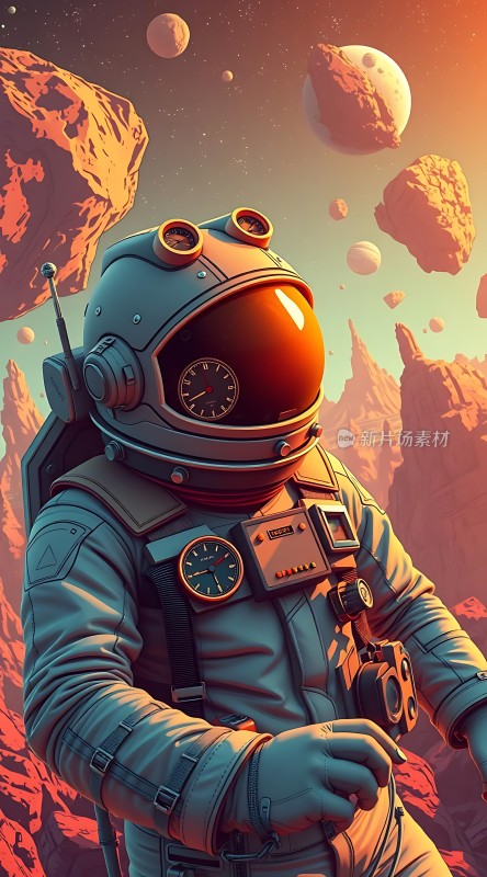 太空漫步者探索未知领域