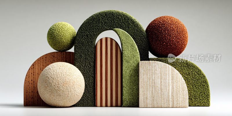 几何形状组合的立体物件