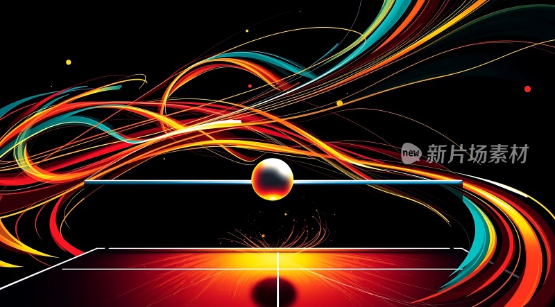 新片场素材活力四射的乒乓球运动