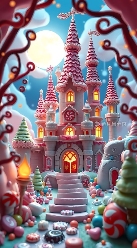 糖果王国城堡之夜