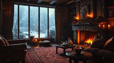 冬日暖炉旁的温馨时光 冬日暖炉旁的温馨时光