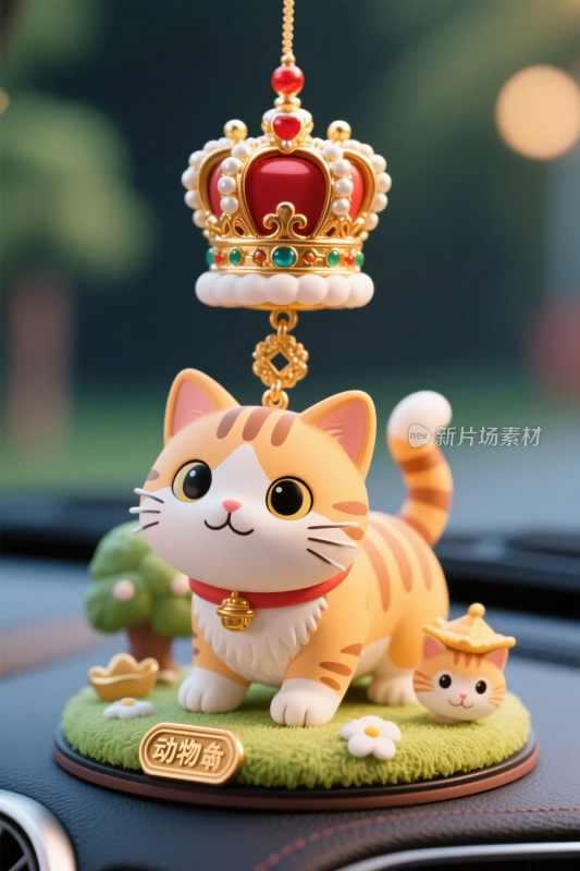 猫咪皇冠摆件装饰