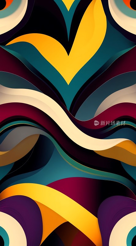 色彩交织的艺术画卷