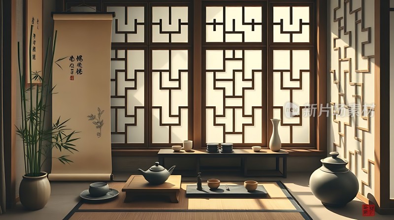 古风茶室雅致静好