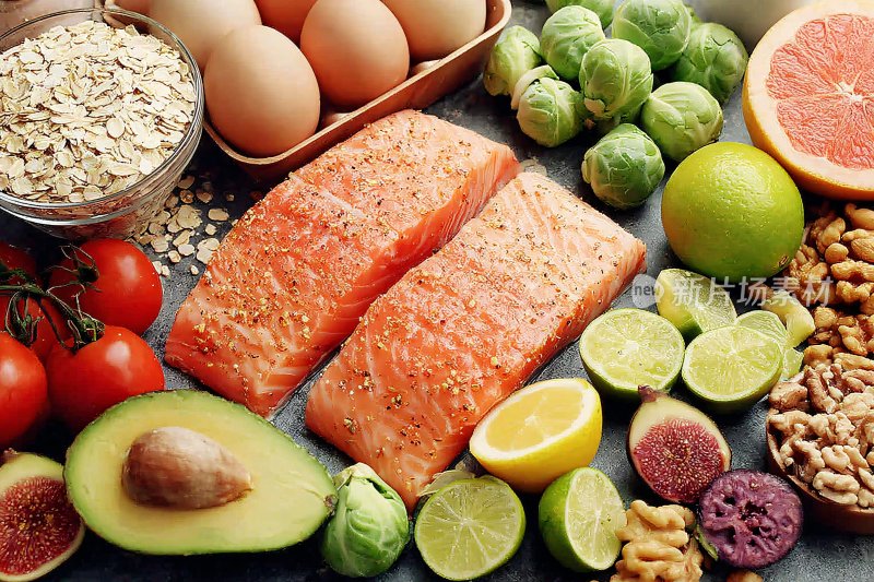 多样健康食材组合展示