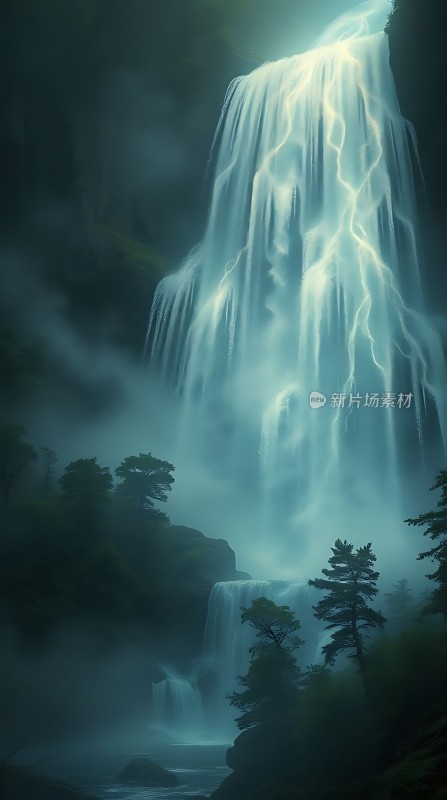 神秘瀑布自然奇观