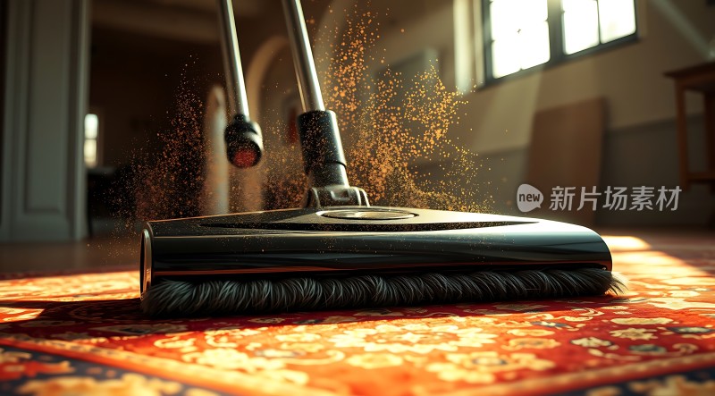 新片场素材 吸尘器清洁地毯