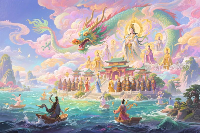 神话神话场景插画