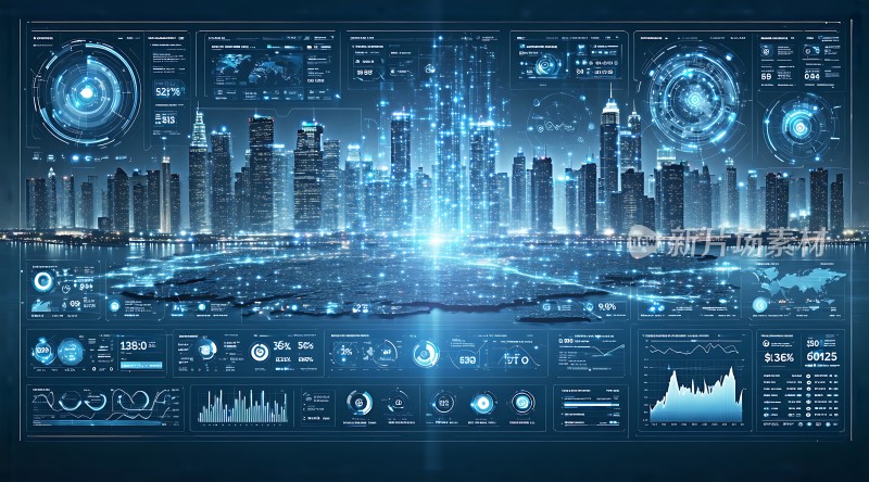 未来城市数据监控中心