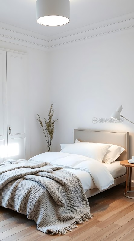 简约卧室宁静温馨自然光线洒落营造舒适氛围