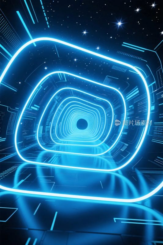 科技霓虹隧道特效