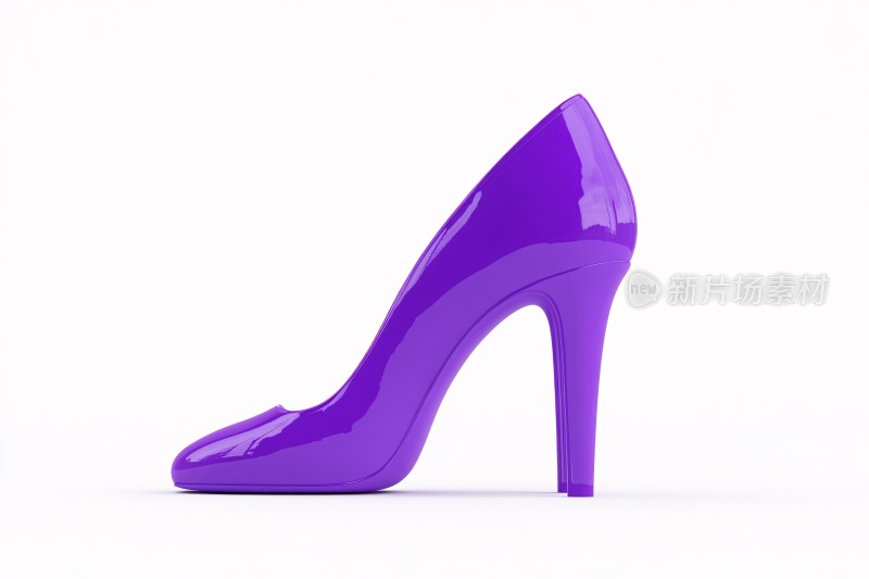 紫色高跟鞋效果图