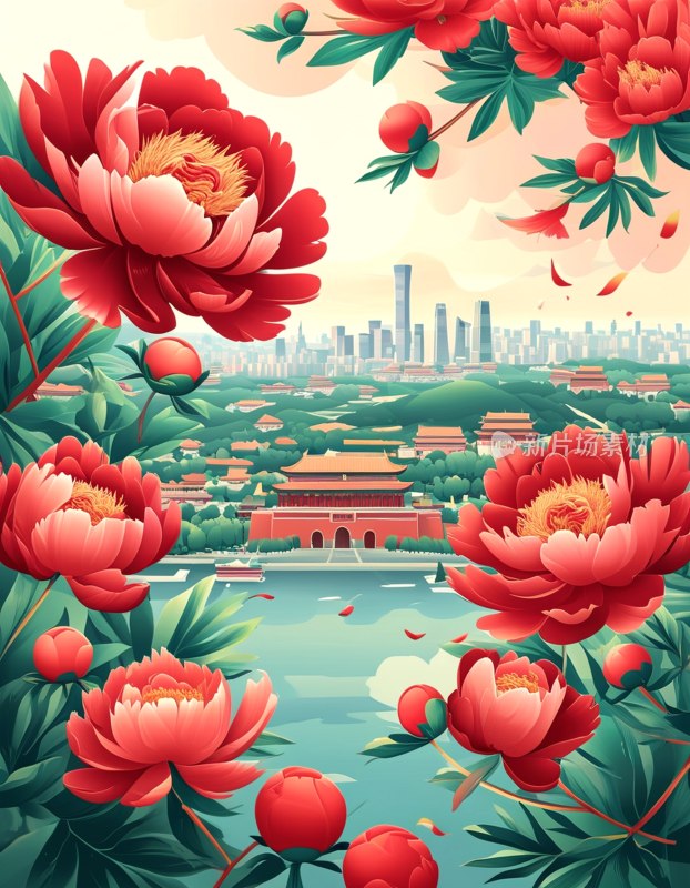 国庆牡丹盛放北京