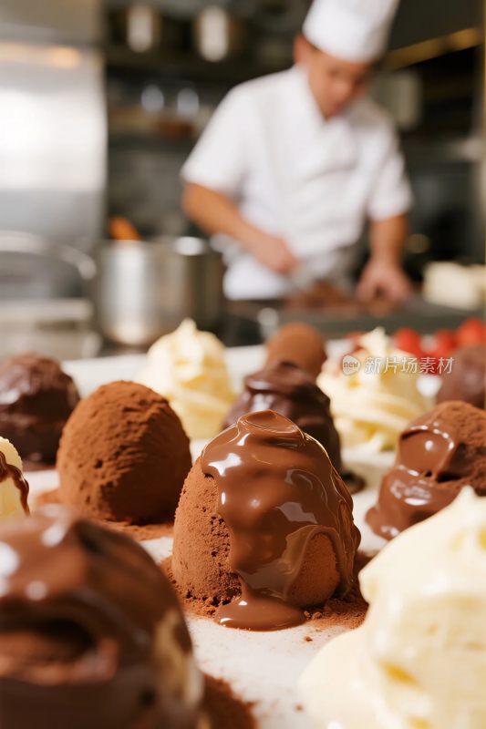 厨房甜点制作场景
