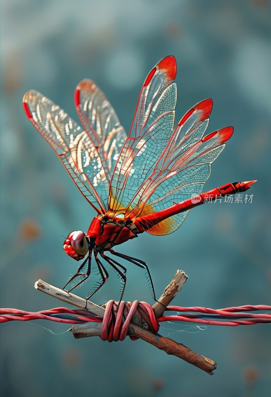 法国卡马格红蜻蜓