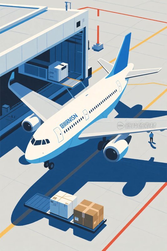 机场客机插画