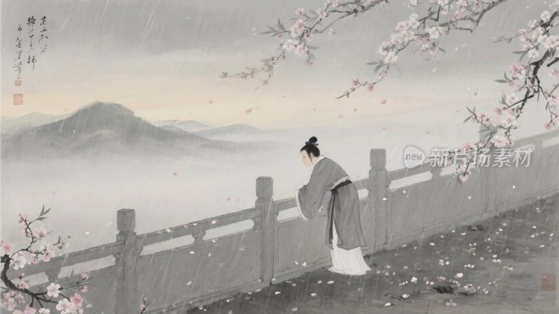 古风山水人物画