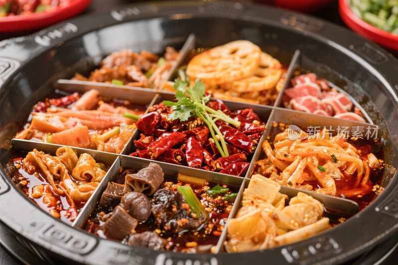 美食火锅食材分区图