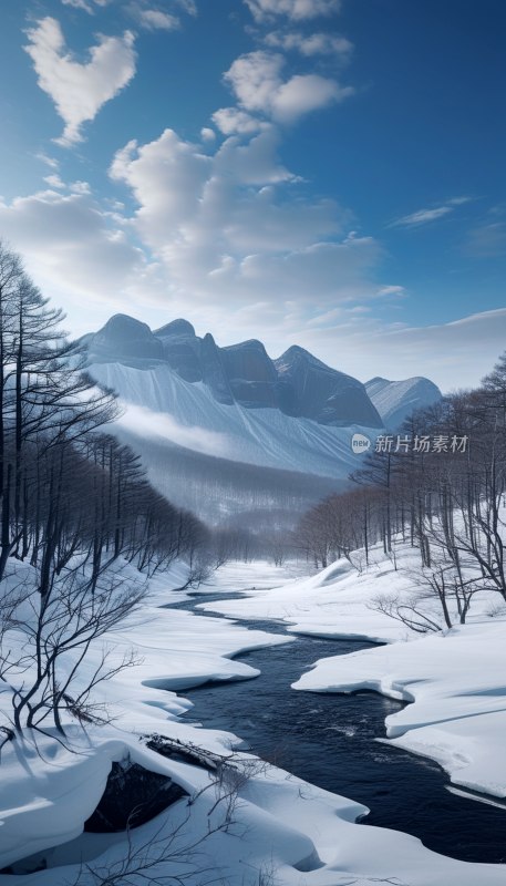 长白山雪景