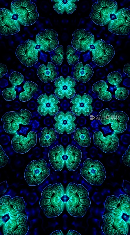 绿色花朵图案背景