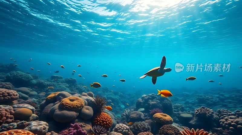 阳光下的海底世界