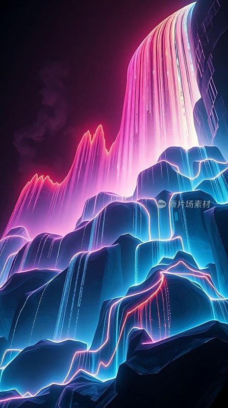 霓虹瀑布奇景