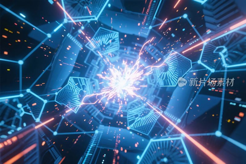 未来科技光效插画