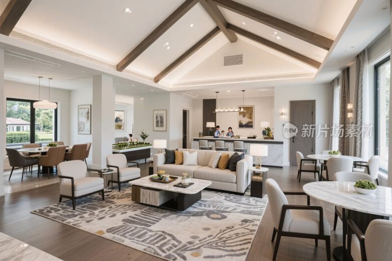 现代风格客厅实景