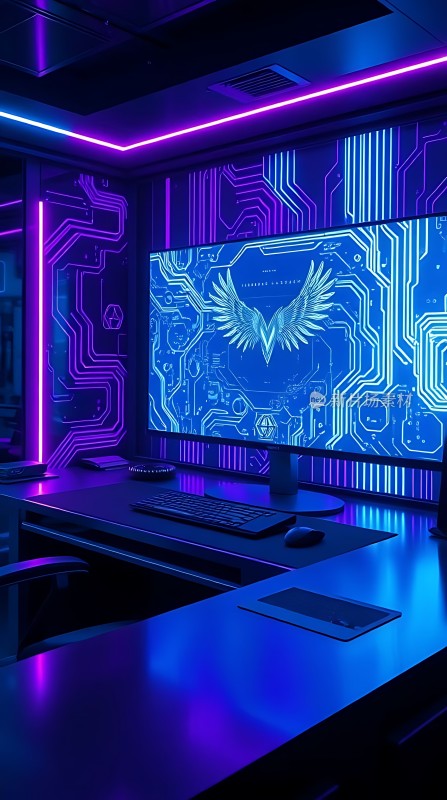 科技感办公室未来主义设计风格