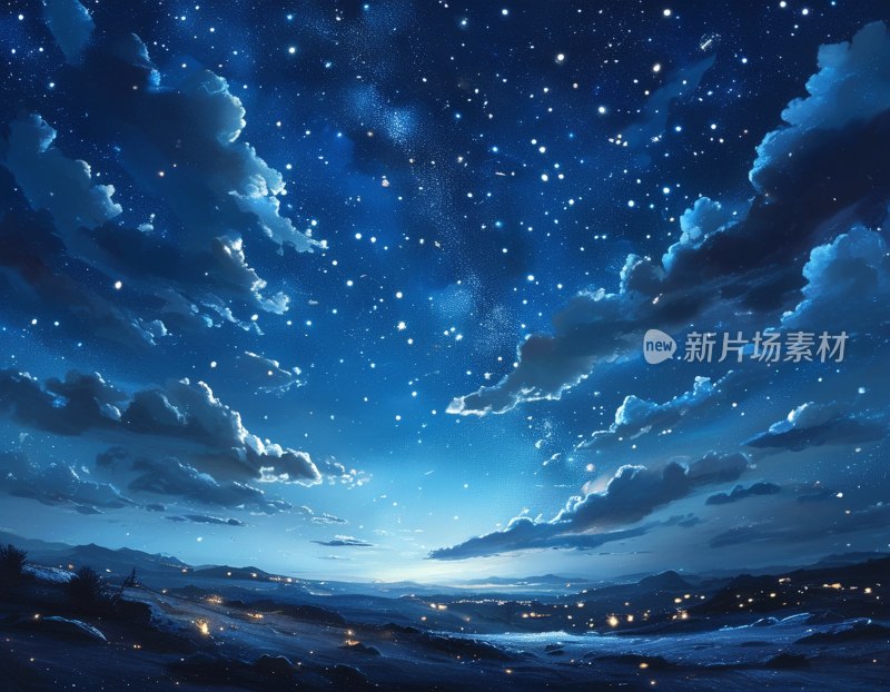 浪漫星空插画