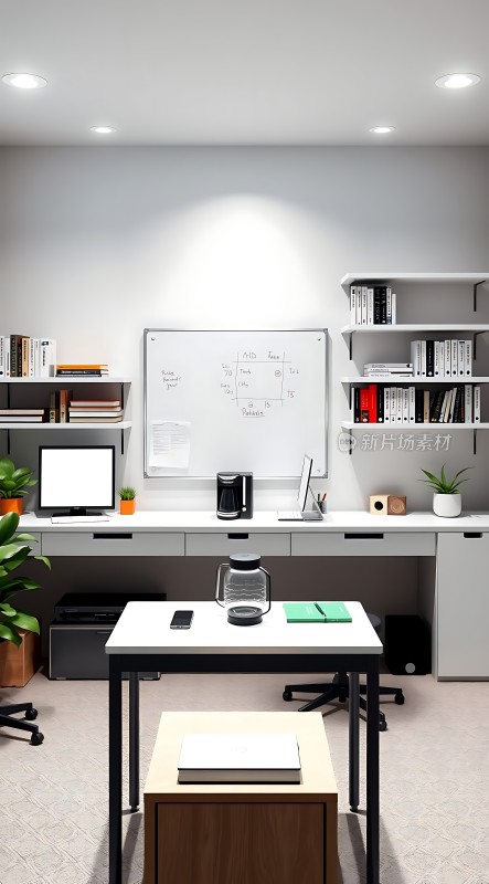 简约现代办公室整洁有序的工作空间