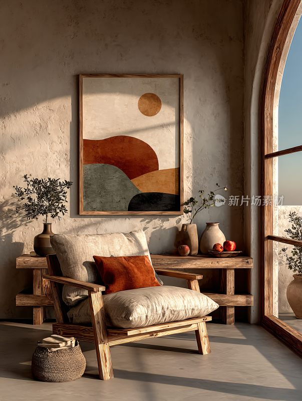 温馨舒适的室内角落场景