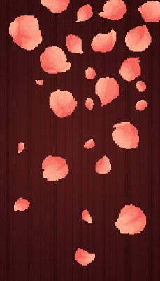 粉红花瓣飘落深色背景