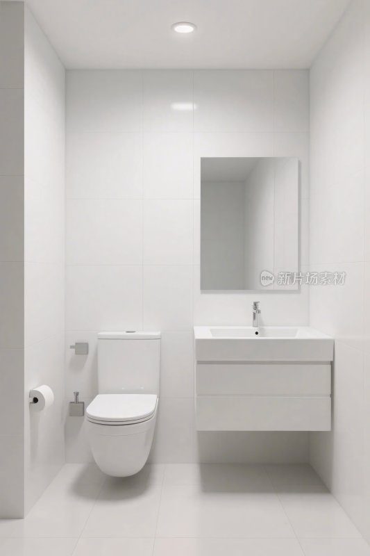现代简约卫生间场景图