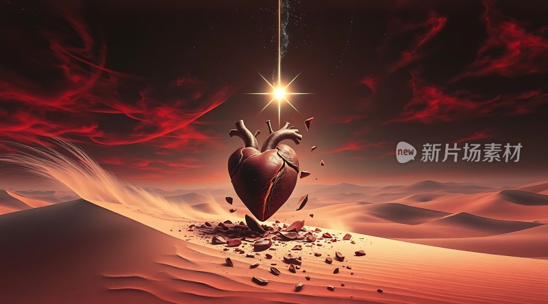 破碎的心在沙漠中闪耀