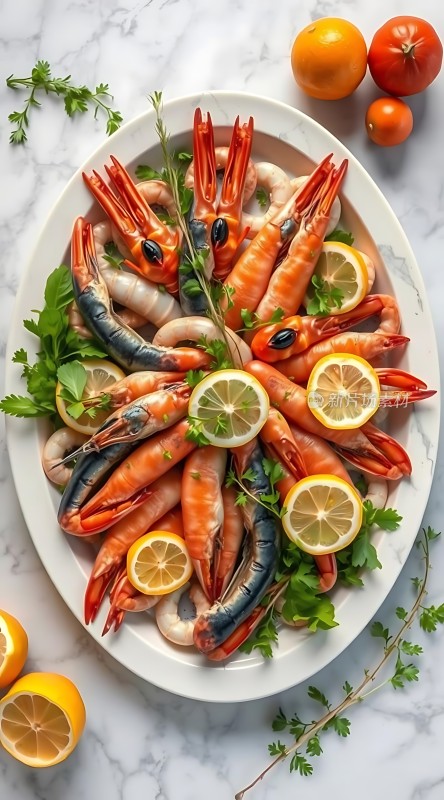 鲜虾拼盘