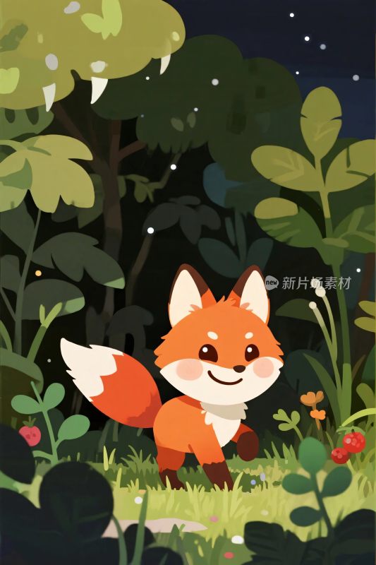 森林中的小狐狸