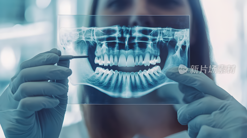 智慧智能医疗医生牙医手持X光片治疗研究病