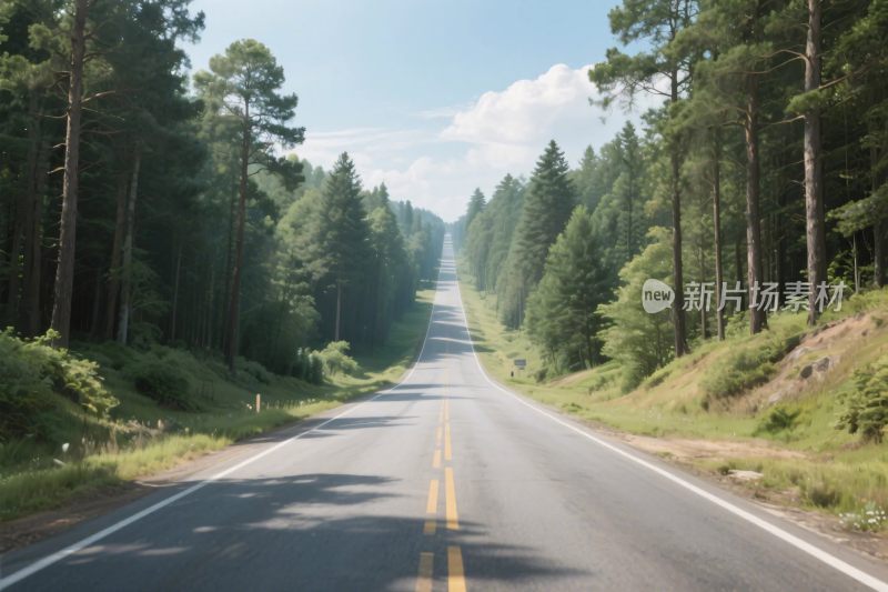 森林公路风景图