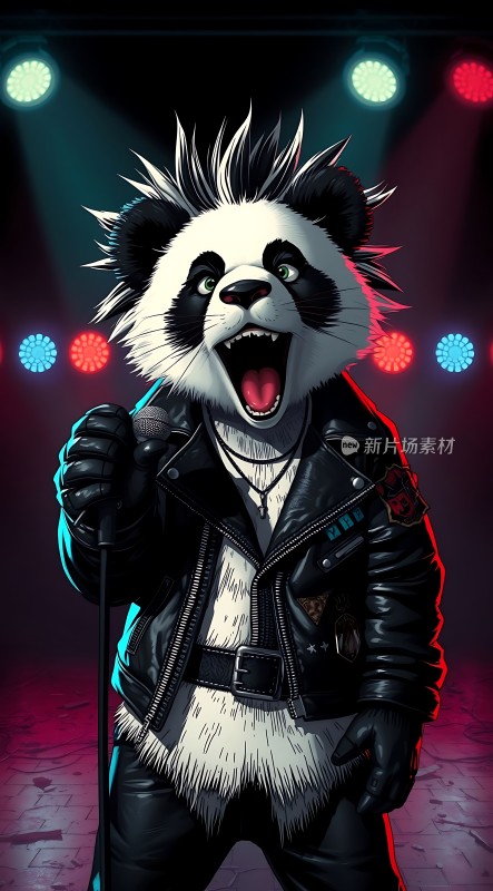 摇滚熊猫舞台上的音乐盛宴！