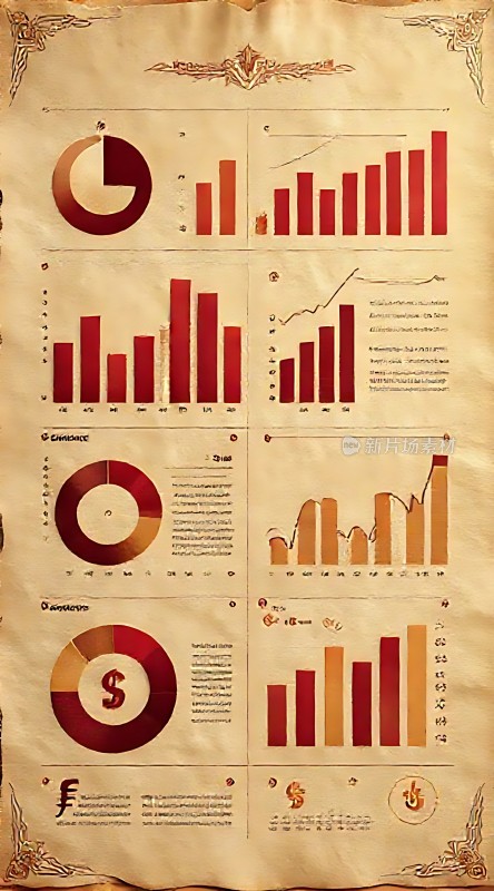 数据驱动决策图表分析揭示市场趋势与财务状况