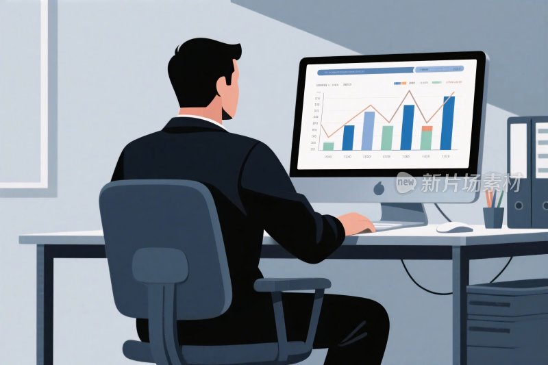 办公场景工作插画