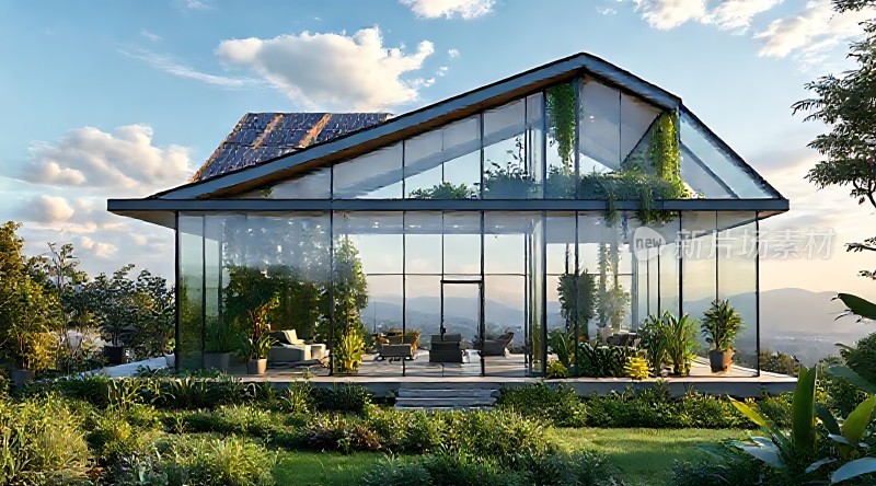 玻璃屋与自然和谐共处